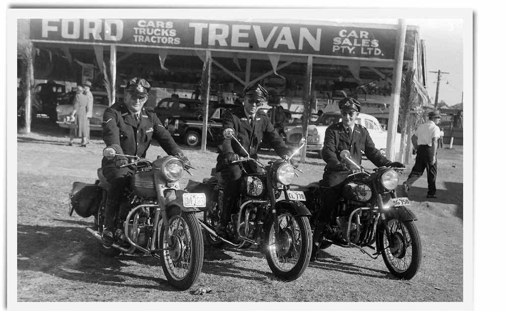 Local motorcycle police. Local motorcycle police.